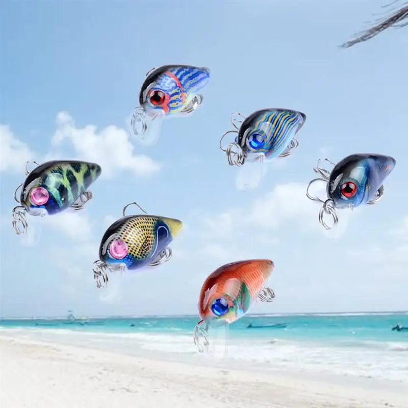 6 шт. реалистичные пластиковые приманки для рыбалки яркие набор соленой и пресной