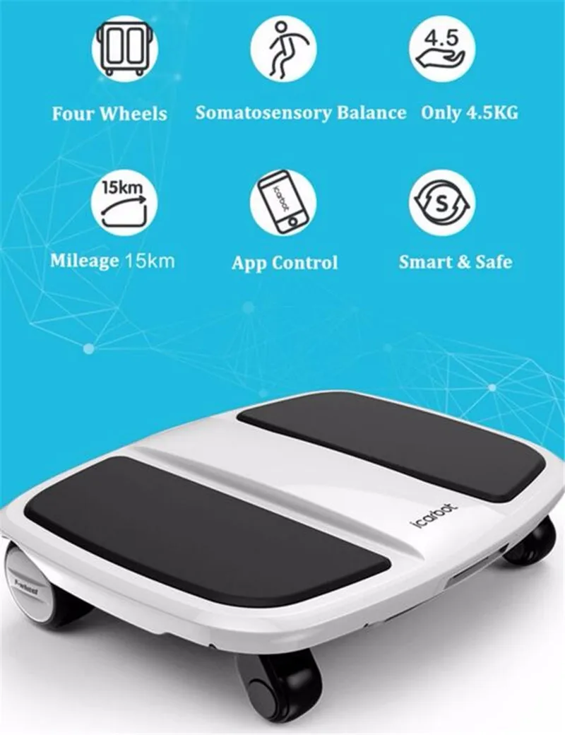 Icarbot Новейшие патент 4 Колёса Самостоятельная Баланс hoverboard самоката скейтборд с