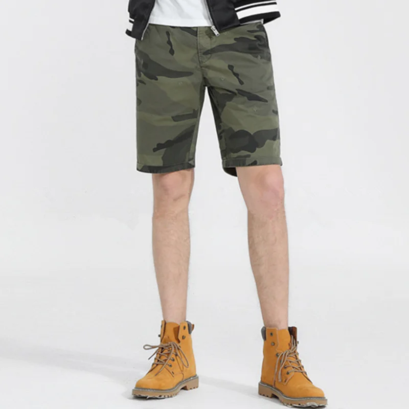 MANVALUE новые летние камуфляжные мужские повседневные шорты длиной до колена в