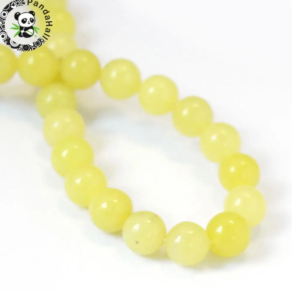 Круглые Бусины Из Натурального лимона 5 нитей 8 мм 15 дюйма 47 шт./нить|bead strands|round