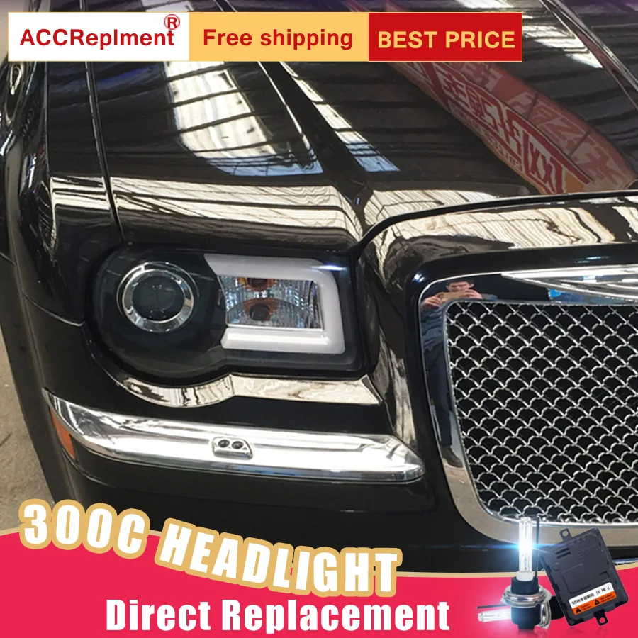 2 шт. светодиодный фары для Chrysler 300C 2005 2012 Автомобильные ангельские глазки