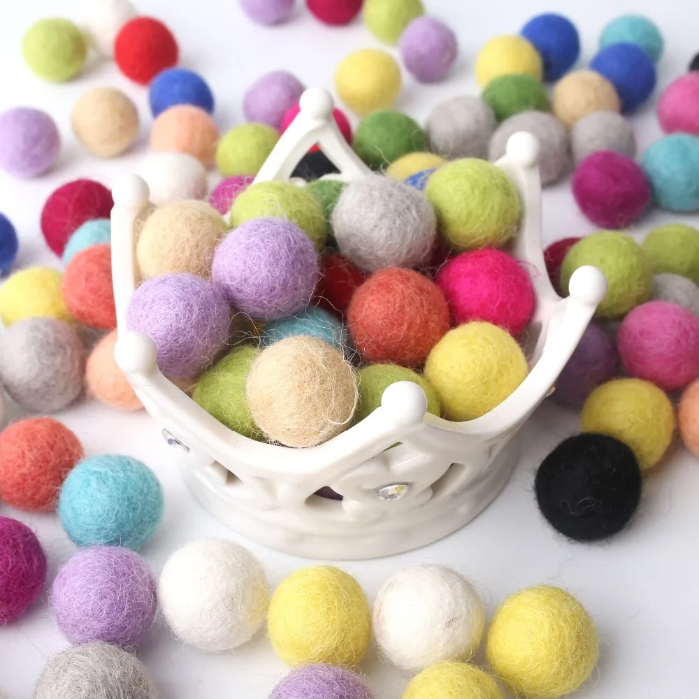20 шт. мм Рождественский Шарик из шерстяного войлока шерсти Pom Poms Безопасный и