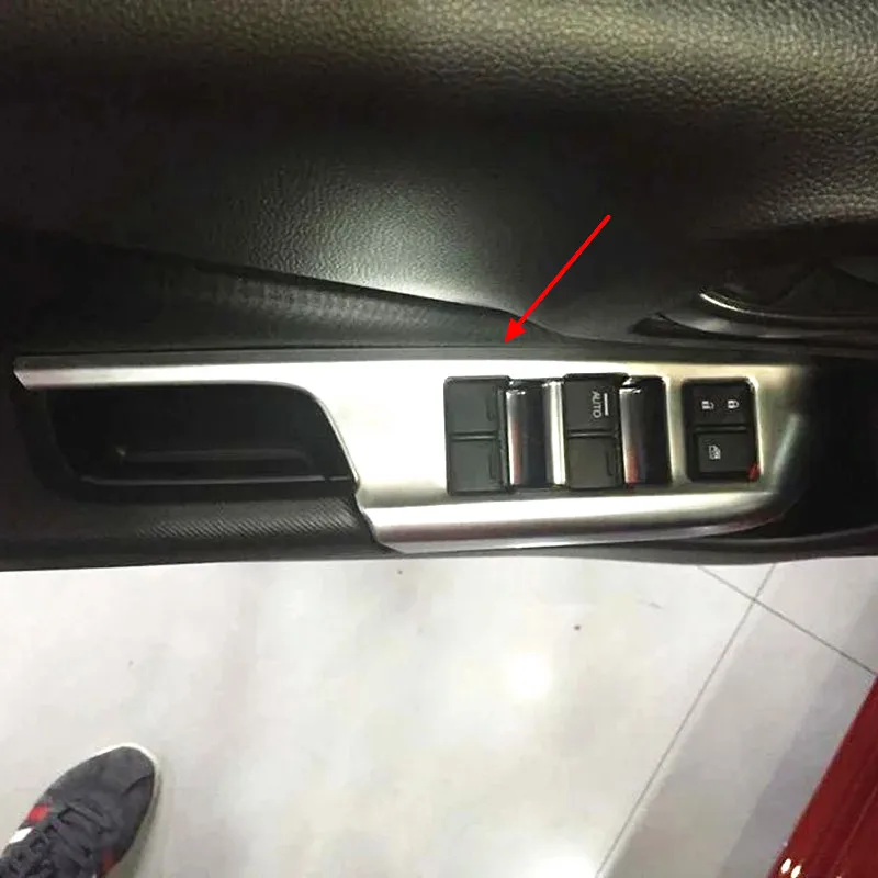 Для Honda City 2014 17 ABS хром Внутренняя дверь подлокотник окно Лифт кнопка Крышка