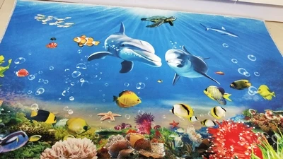 Весенне-летние 3D коврики 6 мм ультратонкие моря и океан Rectange для гостиной