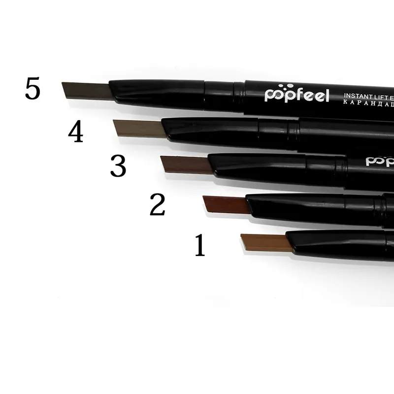 Double head Eyebrow Pencil Popfeel Enhancer 5 Styles For Automatic Waterproof Beauty Tools with Brush | Красота и здоровье