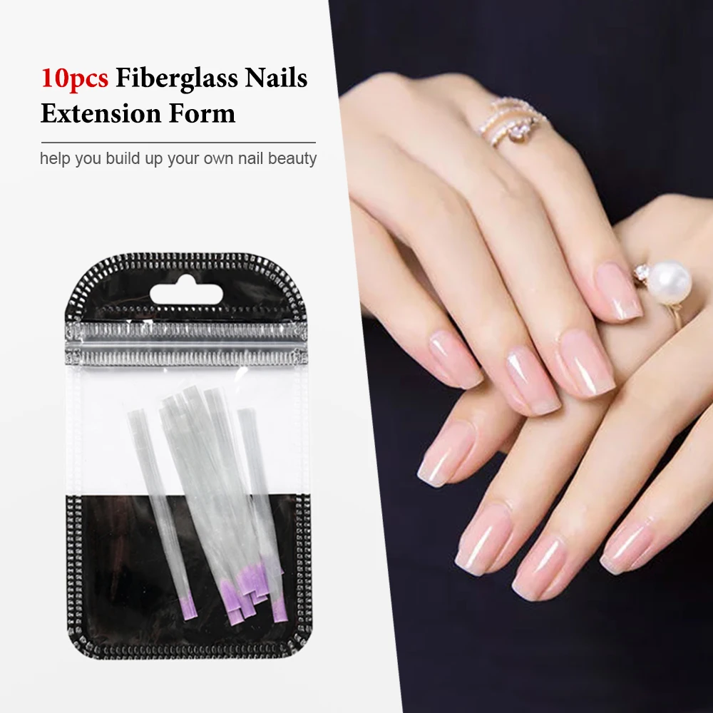 10 шт. стекловолокна для наращивания ногтей Fibernails строительный УФ гель акриловый