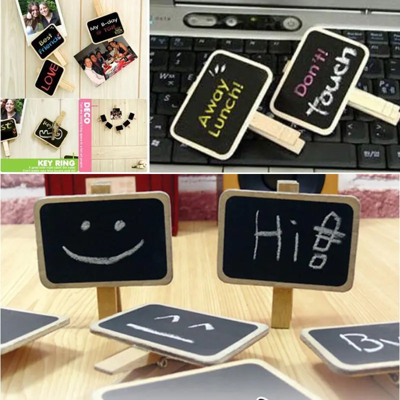 Деревянные Мини-зажимы для одежды 10 шт. прямоугольные зажимы фотобумага прищепка