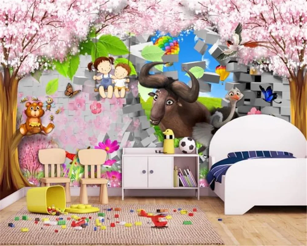 Фото Custom Photo 3d Wallpape 3D Animal Park Fantasy Forest Woods Children's Room Kids Mural Wallpaper Wall paper Обустройство дома Custom Photo 3d Wallpape 3D Animal Park Fantasy Forest Woods Children's Room Kids Mural Wallpaper Wall paper Обустройство дома