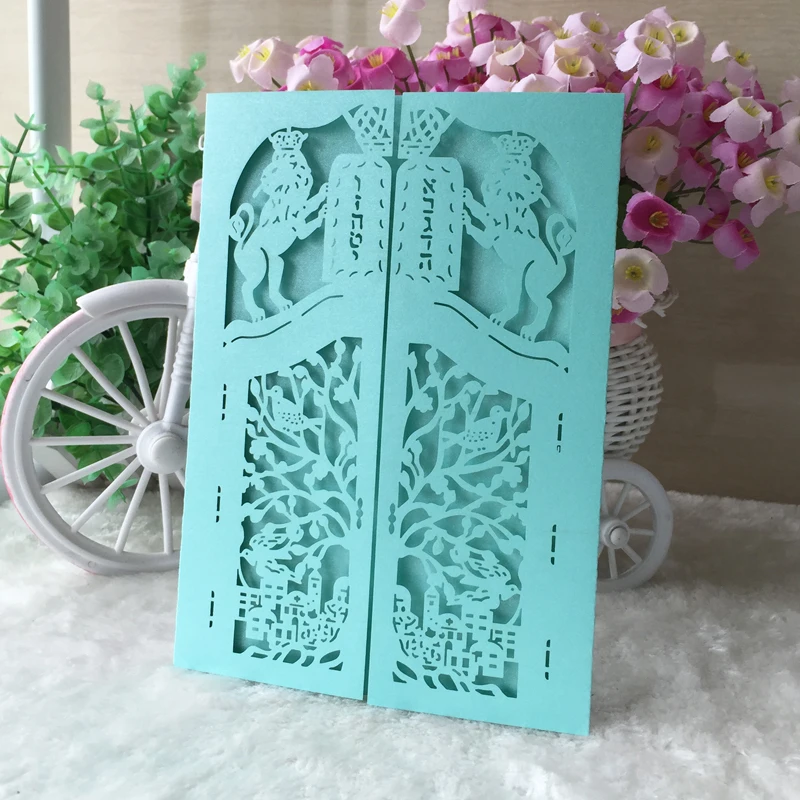 50 шт. бар мицва поздравительная карта партия пригласительная лазерная резка 15 13