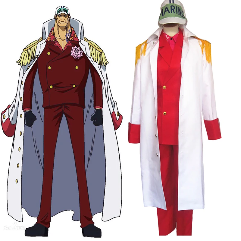 Аниме one piece Marines Admiral Sakazuki Admiral Akainu весь комплект с красным костюм для косплея