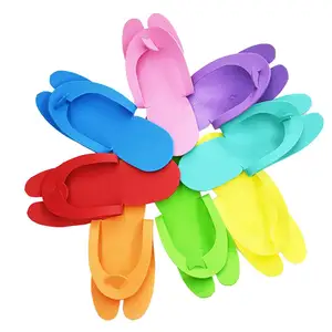 Одноразовые Противоскользящие тапочки из вспененного этилвинилацетата, 24 пары, шлепанцы для педикюра, для загара, спа-салона, шлепанцы из вспененного материала, шлепанцы случайных цветов