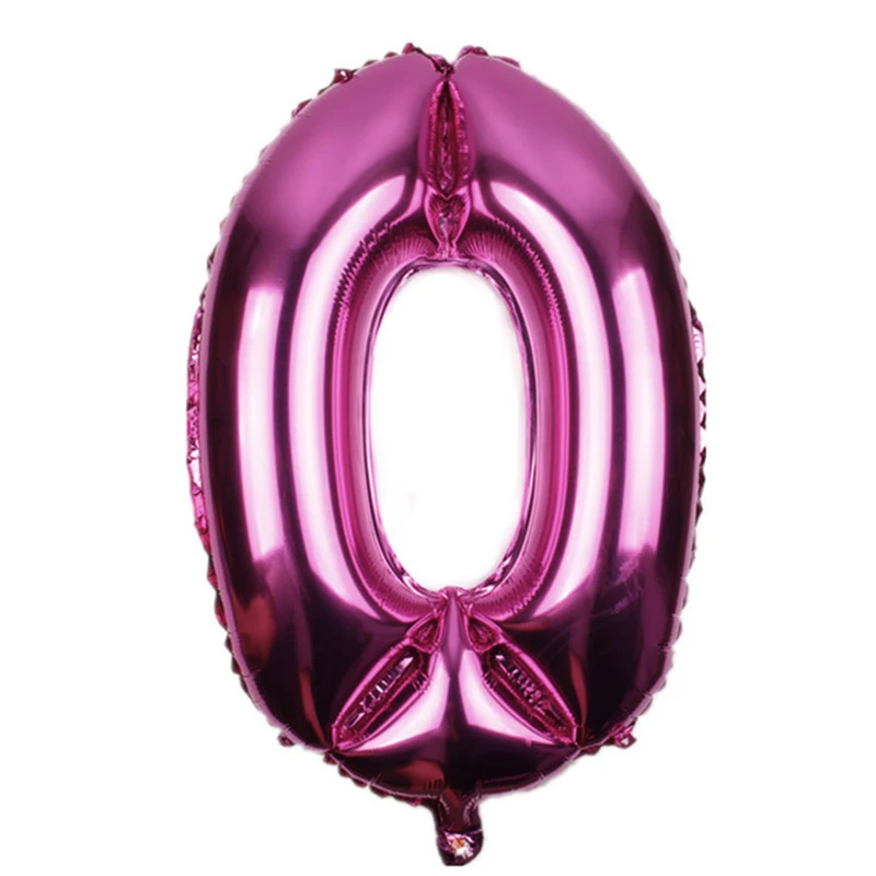 30 дюймовые розовые фольгированные шары с цифрами большие баллоны гелием