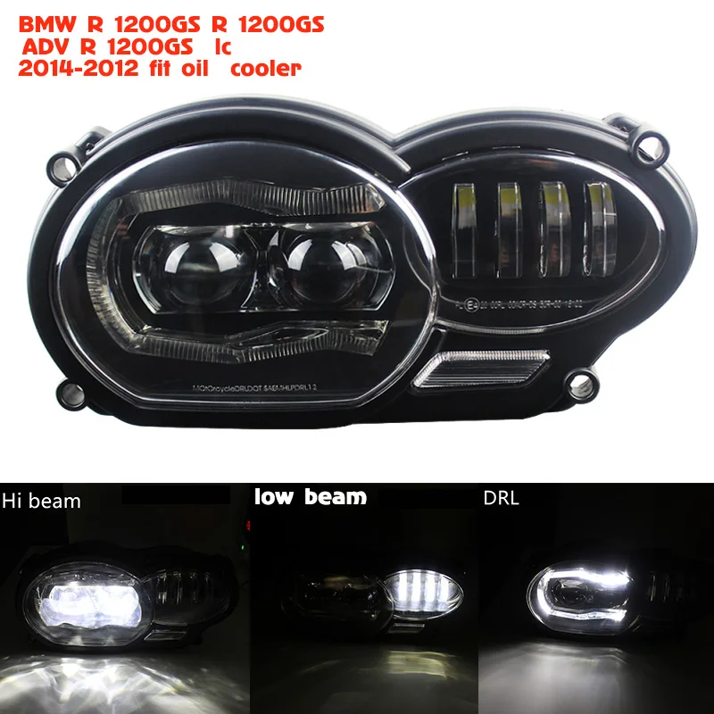 Светодиодная передняя фара с белым DRL для BMW R1200GS R1200 GS adv LC 2004 2012 подходит масляного