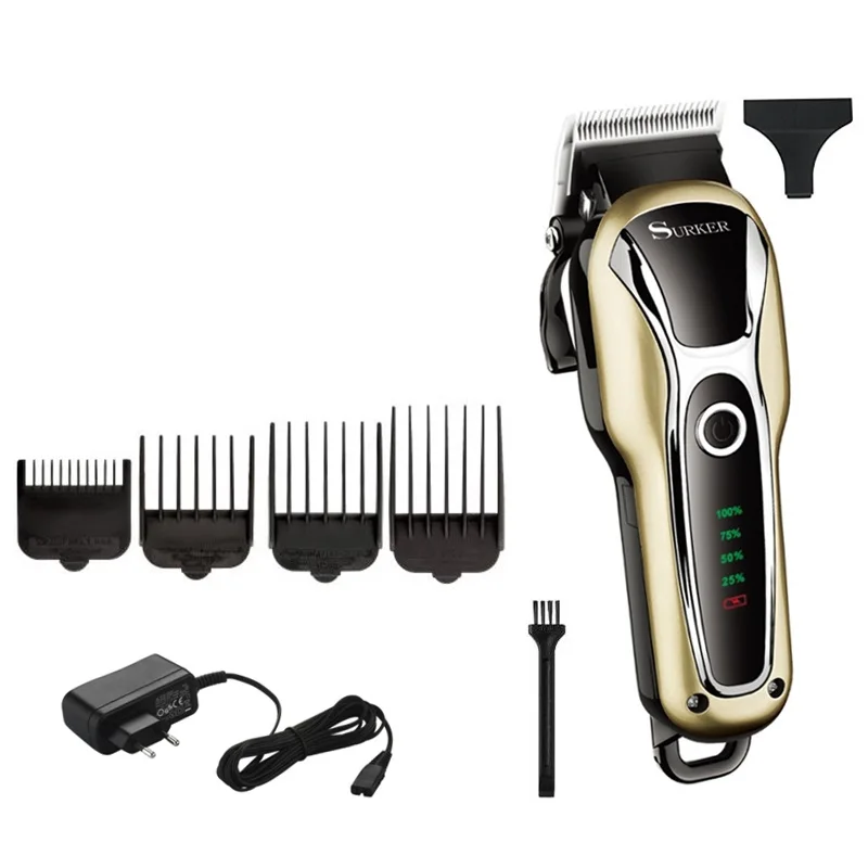 4pcs guide comb Парикмахерская мощная машинка для стрижки волос профессиональная машинка для стрижки волос Электрический триммер машинка для стрижки волос Регулируемый мужской инструмент - Цвет: 4pcs guide comb