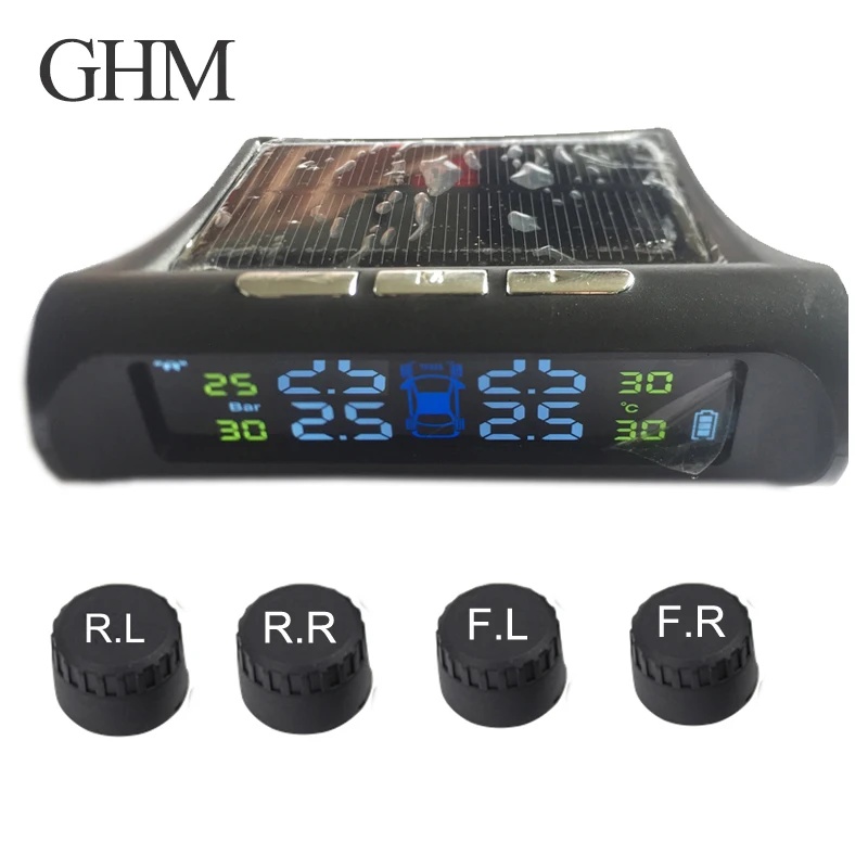 Система контроля давления в шинах Tpms сенсорный солнечный дисплей