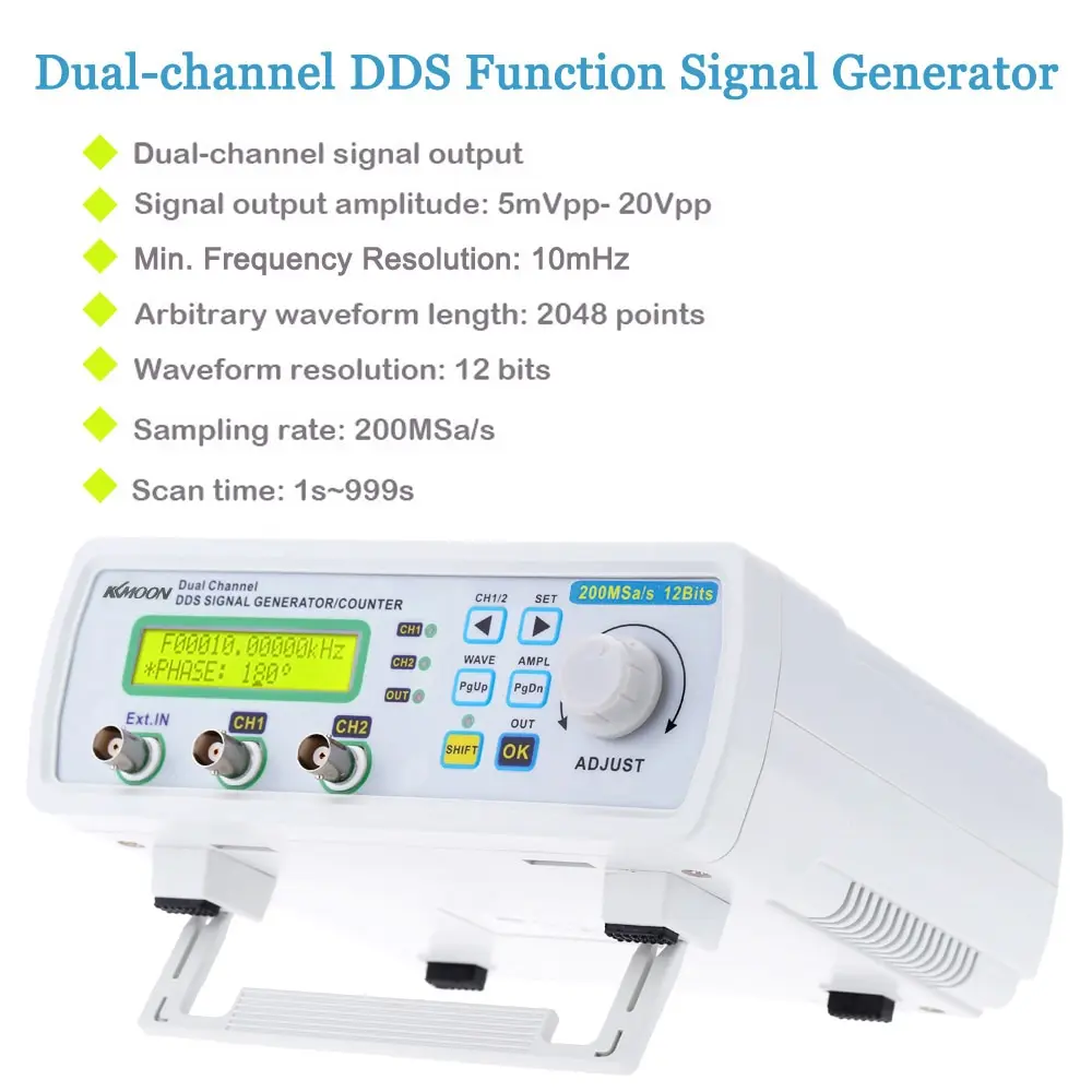 KKMOON Signal Generator Digital DDS Function Source Arbitrary Waveform Frequency Meter 200MSa/s 25MHz | Инструменты