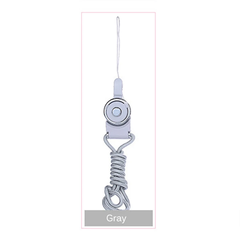 Gray Многофункциональные ремешки для мобильных телефонов, веревка для iPhone, samsung, цветные, съемные, нейлоновые, с ремешком на шею, украшение для телефона - Цвет: Gray