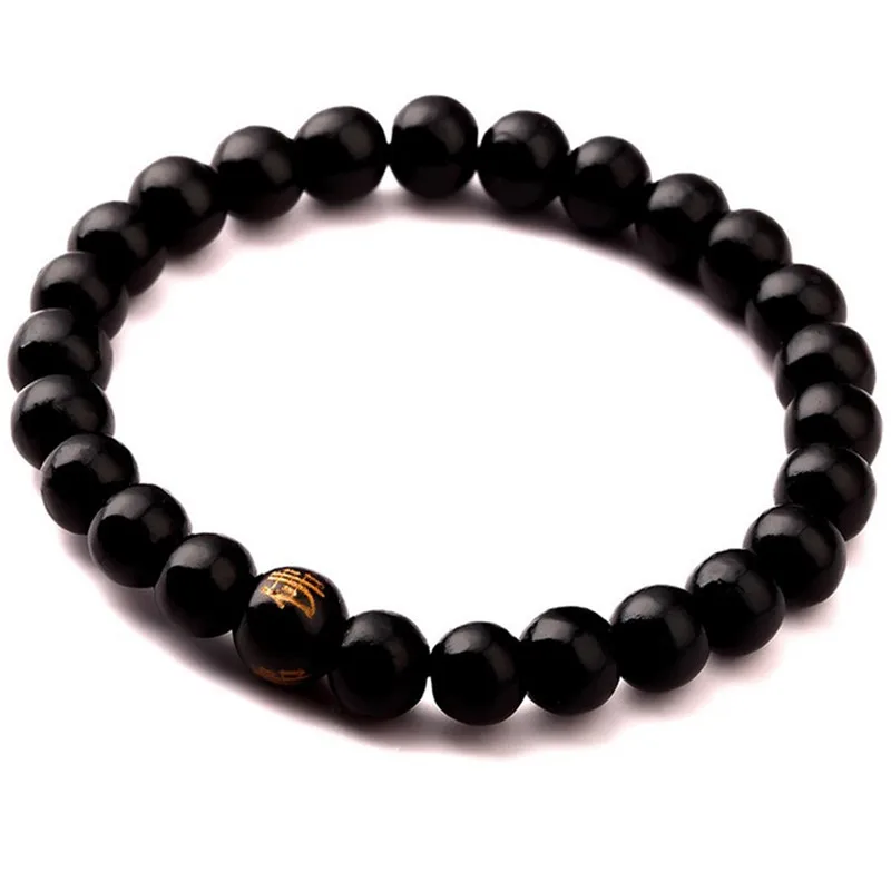 8 мм чёрный коричневый Цвет дерево цепочка из бисера браслет энергетический