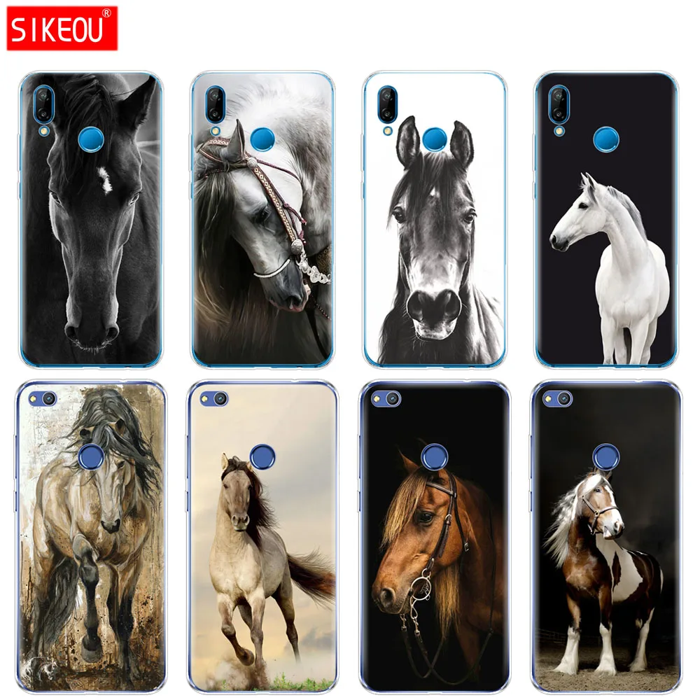 Силиконовый чехол для телефона Huawei P20 P7 P8 P9 P10 Lite Plus Pro 2017 P Smart 2018 бампер coque Fine horse