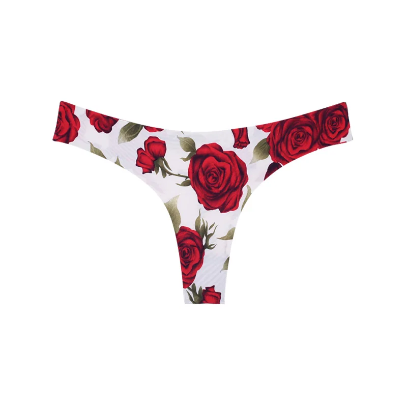 Rose Floral Red Wealurre стринги новые трусы женские Бесшовные T трусики стринги женское сексуальные намекает интим сексуальные трусики бесшовные нижнее белье шорты женские стринги женские трусы женские - Цвет: Rose Floral Red