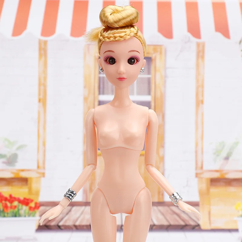 2 30 см BJD кукла с 3D глазом золотые вьющиеся волосы 12 суставов платье Принцесса Детская игрушка подарок на день рождения для девочек игрушки мяч шарнирная кукла - Цвет: 2