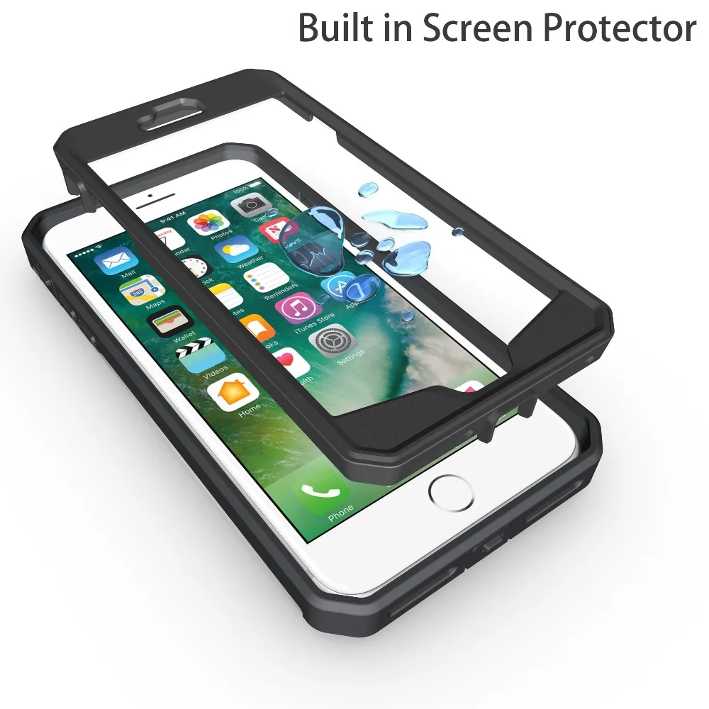 Полноразмерный защитный чехол KSELF для Apple iPhone 7 8 Plus со встроенным защитным экраном