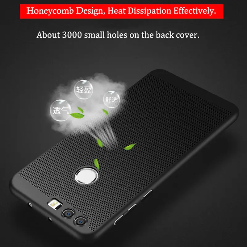 MAKAVO For Huawei P8 lite 2017 Case 360 Matte Hard Plastic Housing Slim Hollow Back Cover Honor8 Honor 8 Lite Phone Cases |