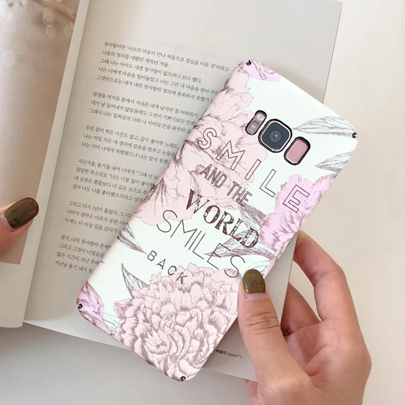 Твердые Чехлы YHBBCASES из поликарбоната в стиле ретро с цветами для Samsung Galaxy S10 S8 S9 Plus