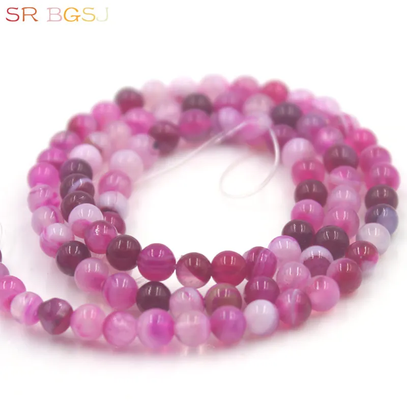 Бесплатная доставка 4 мм круглые в полоску бусины из оникса для изготовления