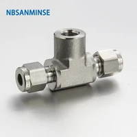 5pcslot female branch tee ss fitting fbt18143812 stainless steel 316l pipe fitting lok fitting card sleeve nbsanminse