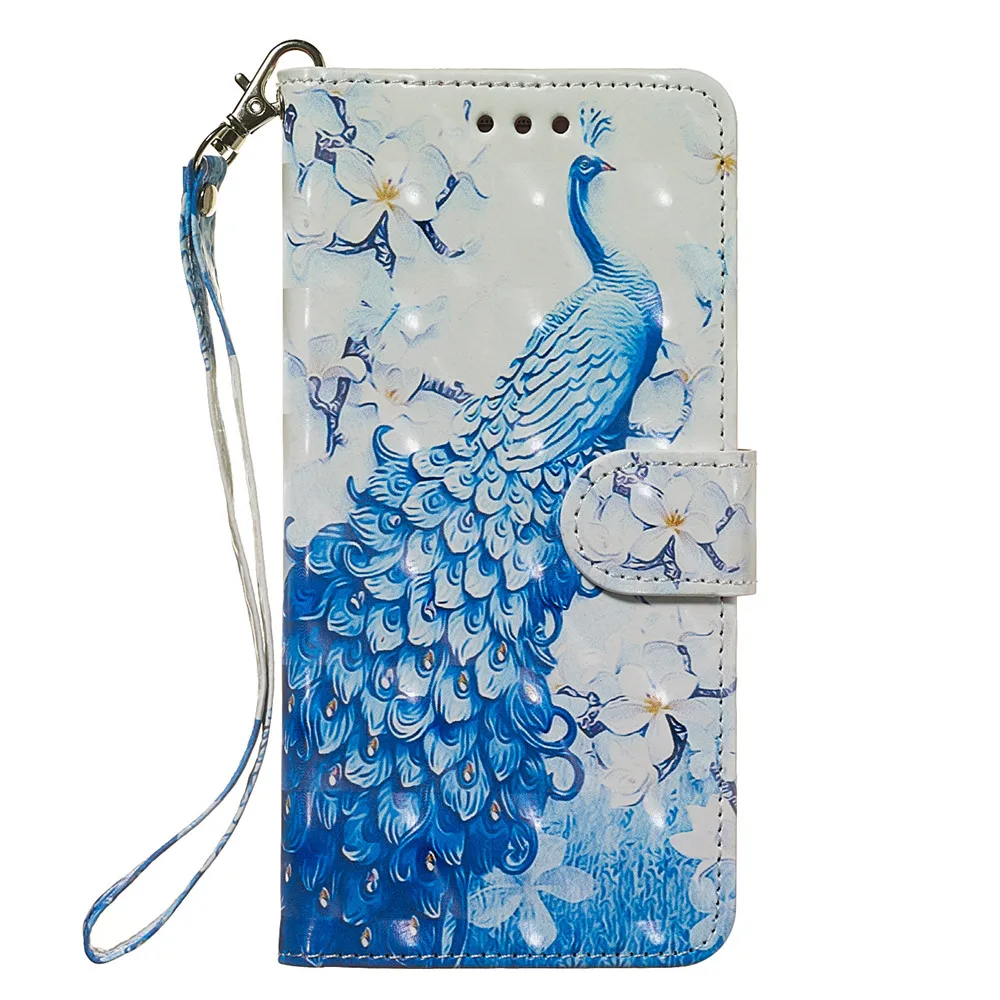 Hoesje для samsung Galaxy S10 S10e Plus кожаный чехол с откидной крышкой с отделением для карт с женский кошелек с поставкой смотровым окошком и процессором обработки изображений, Galaxi S 10 E 10e Павлин Чехол - Цвет: 3