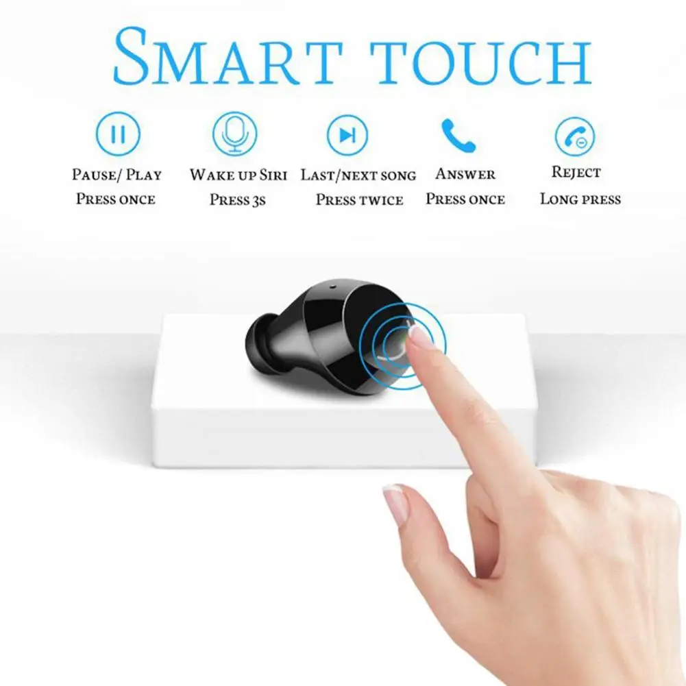 TWS Mini 5 0 Bluetooth наушники беспроводные 3D стерео с двойной микрофон портативная