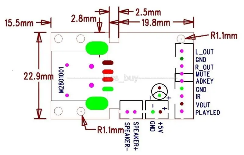 1 шт. WAV MP3 декодер плата модуль без потерь музыка usb TF карта с функцией эквалайзера