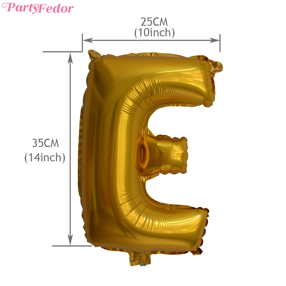 PARTYFEDOR 1 компл. 12 шт. письмо шары Свадебные украшения золотые Винтаж партия