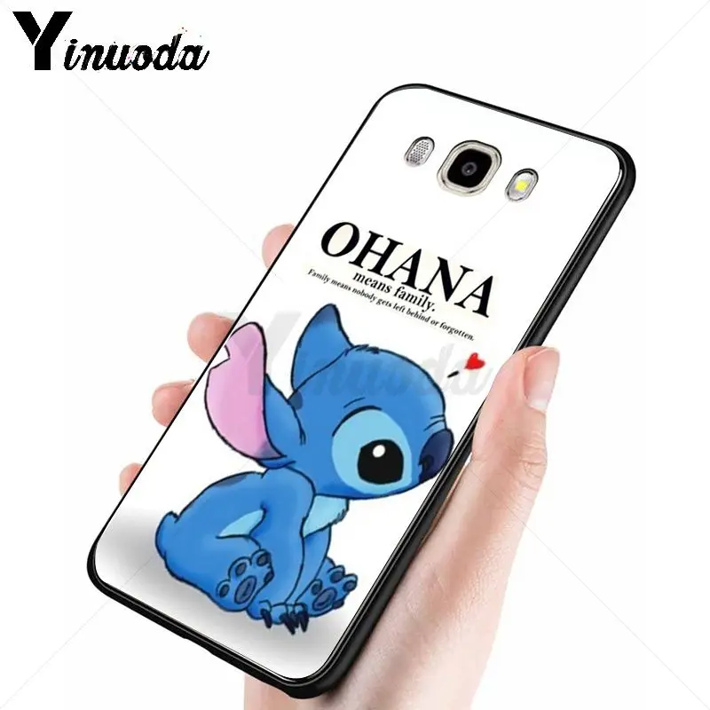 Yinuoda милый стежок Ohana черный чехол для телефона Samsung Galaxy j6plus j7 prime j8 j2 j4plus 2018 чехлы |