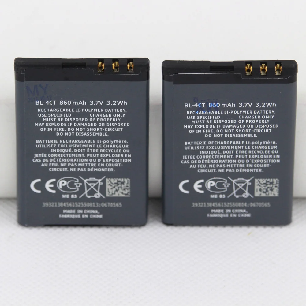 10 шт./лот 860 мАч BL-4CT аккумулятор для NOKIA 5310 6700s 7310c 5630 7230 X3 | Мобильные телефоны и
