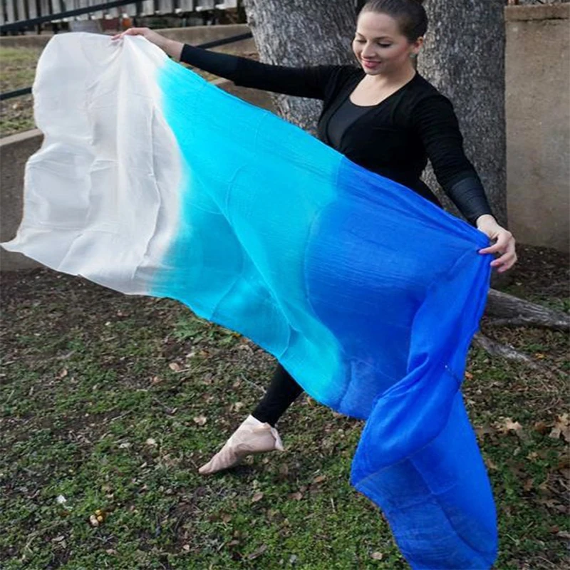 100% Real Silk Belly Dance Veil 1 Pc Belly Dance Accessory Belly Dance Veil Shawl Scarf Dance Practice Stage Performance Veil