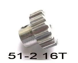 2pcs/lot henglong 3851-2 1:10 RC Mad truck Part 81 16T metal motor gear free shipping