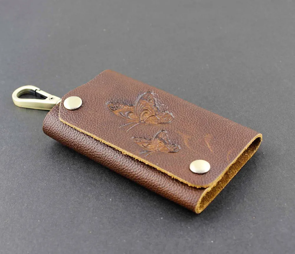 Мужской женский Винтажный чехол для ключей из натуральной кожи 20876 - купить по