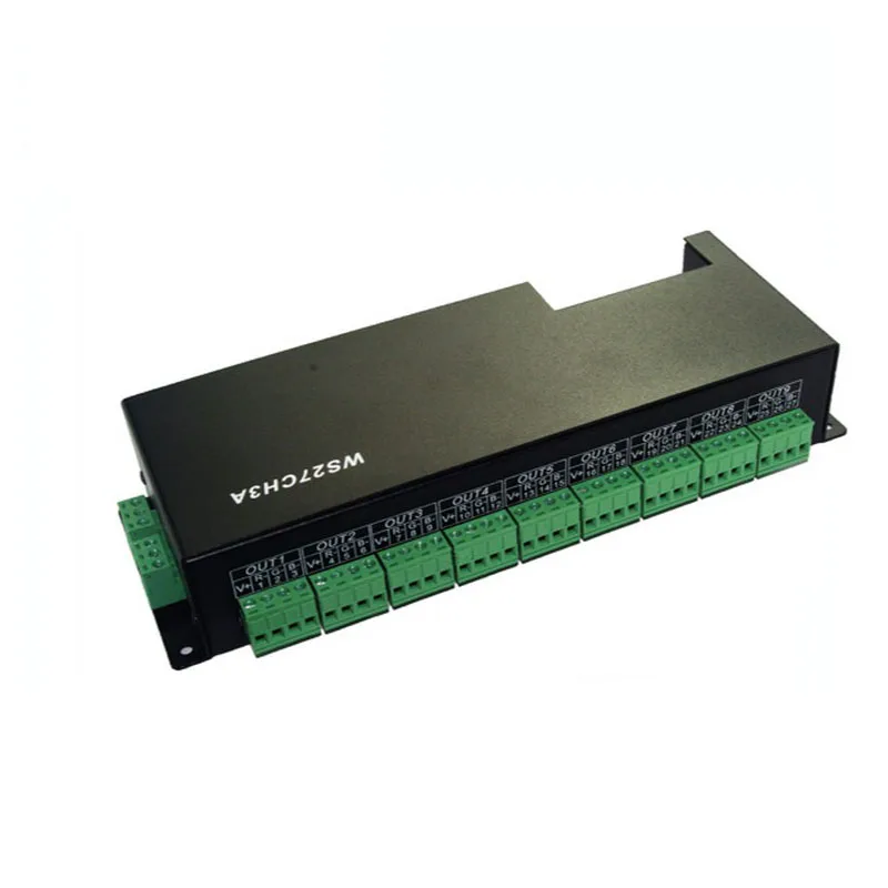 

1X High quality 27 channels RGB dmx512 controller DC5-24V input 9 group 3CH RGB DMX512 decoder free shipping