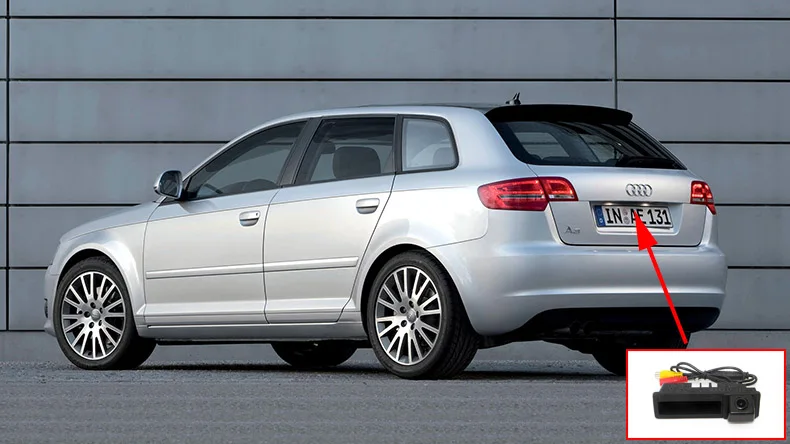 Автомобильная парковочная камера для Audi A3 S3 RS3 8P 2003~ 2013, Автомобильная камера заднего вида с ручкой багажника для Audi A4 S4 RS4 B6 B7 2001~ 2008