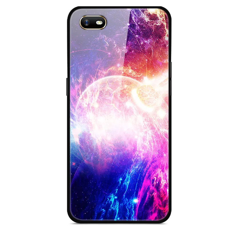 Для OPPO A1K чехол из закаленного стекла жесткий чехол для телефона для OPPO A1K чехол s Мягкий бампер для OPPOA1K A 1K CPH1923 чехол Роскошный - Цвет: 2 For OPPO A1K