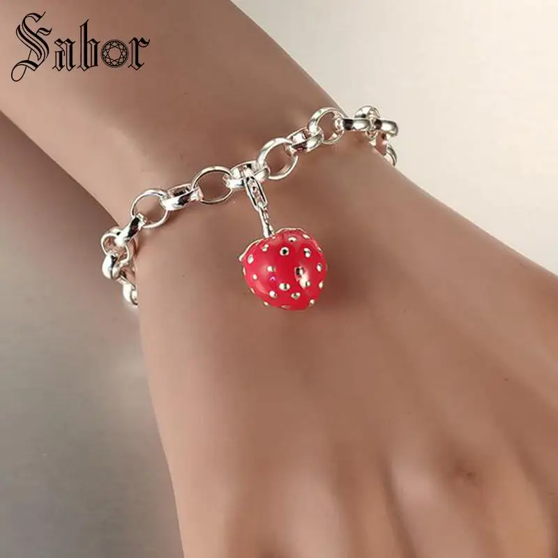 Классические трендовые очаровательные красные Клубничные Подвески Diy подходят