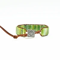bohemia ethnic femme bracelet for women natural stone leather wrap bracelet beads female jewelry dropshipping