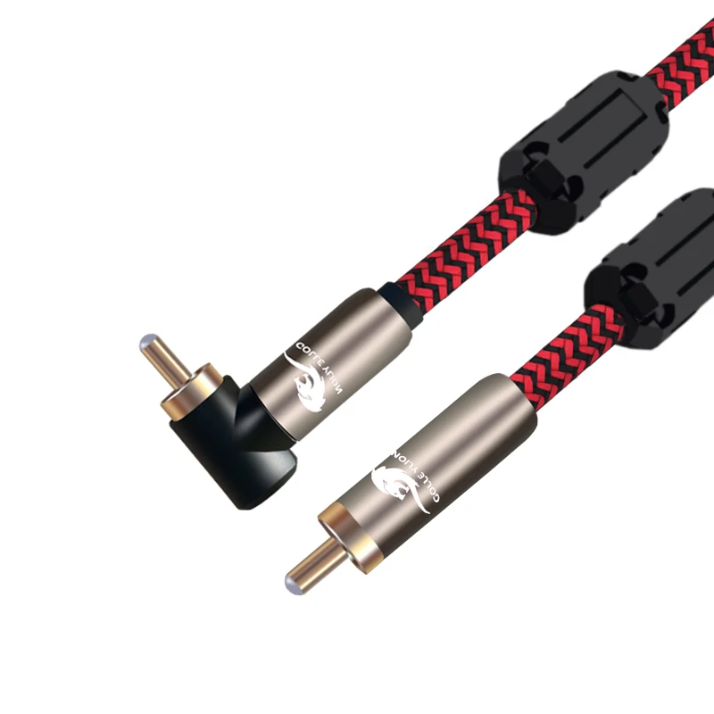 Аудиокабель RCA премиум класса для ПК HDTV Soundbox Mixer угловой прямой кабель 1 м 2 3 5 8 10 12