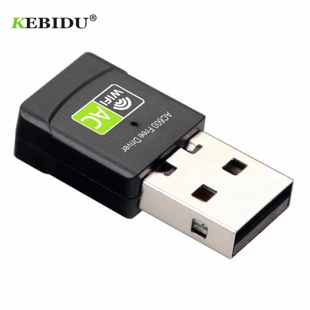 Kebidu USB Wi-Fi адаптер Сетевая карта Lan Ethernet приемник 600 Мбит/с беспроводной AC