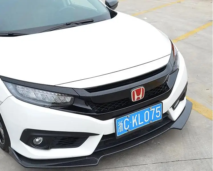 ABS передний автомобильный бампер спойлер диффузор чехол подходит для 16-18 HONDA CIVIC