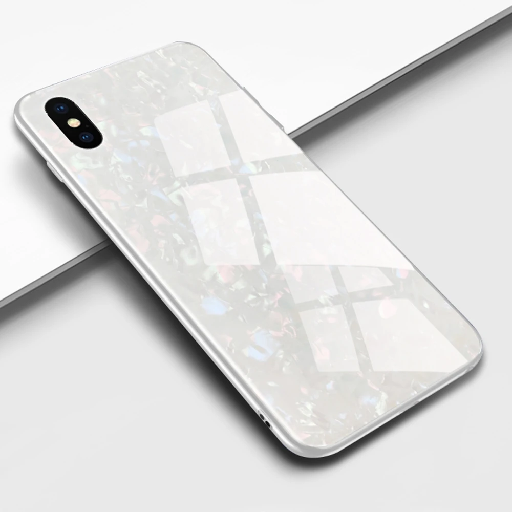 9H Tempered Glass Case for iPhone X XS Max XR Cover Glossy Hard Protective Phone Shell Coques |