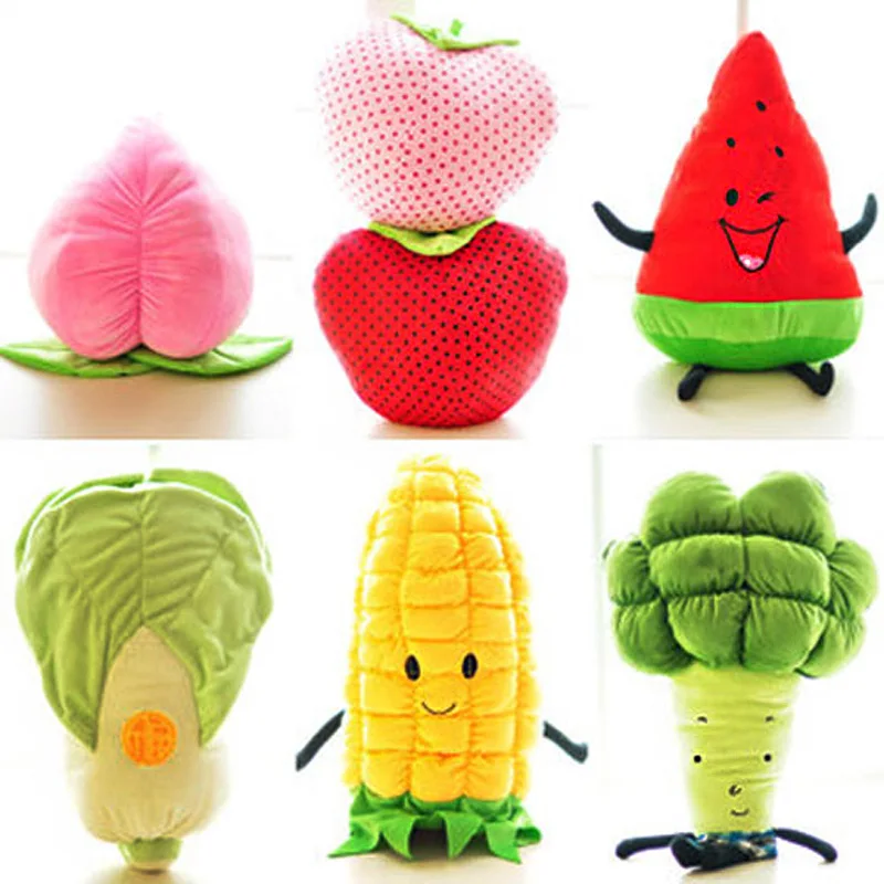 Забавная подушка для фруктов и овощей плюшевые игрушки детей с клубникой|vegetable