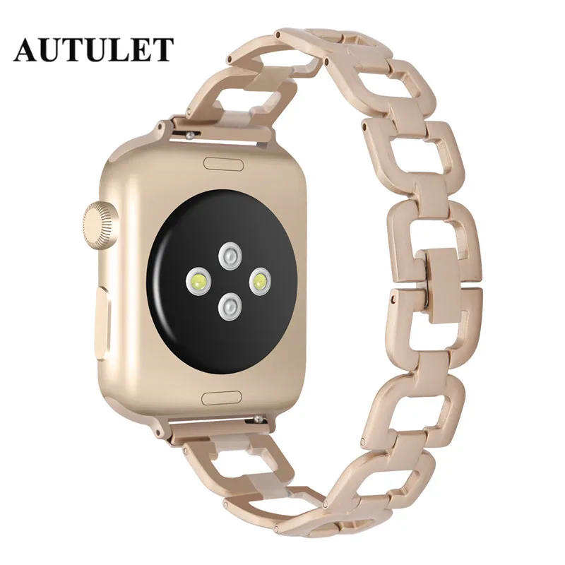Apple watch ремешок из нержавеющей стали bling Женщины мм 38 42 водостойкий браслет цена